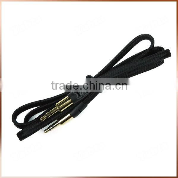 120cm Male To Male Shoelace Flat Braided 3.5mm Audio Cable