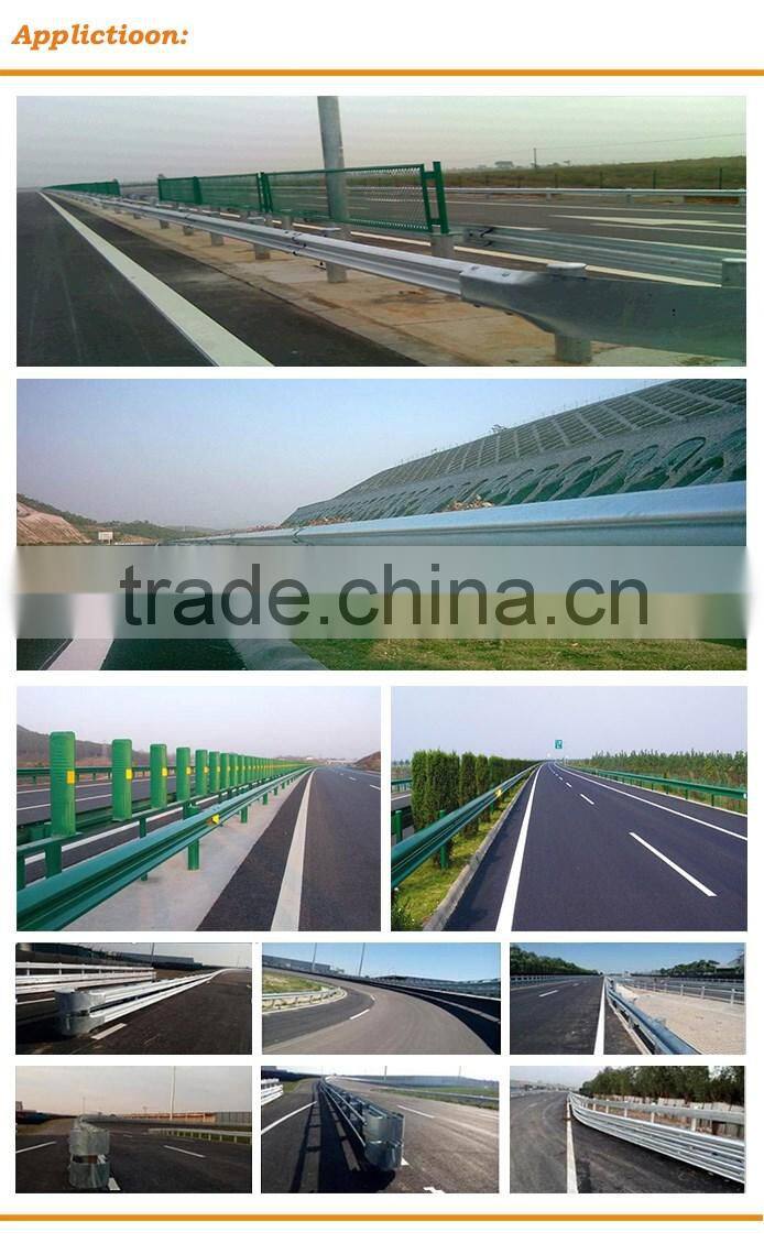 Plastic spraying guardrail, traffic safety facilities