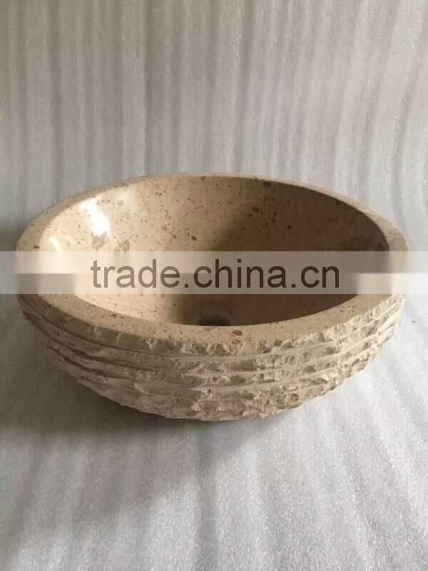 Luxury building design natural stone marble bathroom pedestal sinks for sale