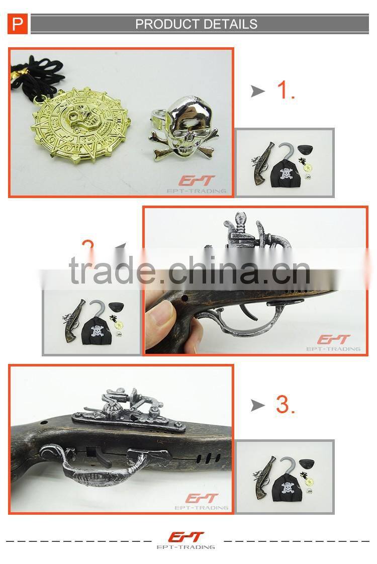 Plastic weapon toys pirate play gun toy set for kids