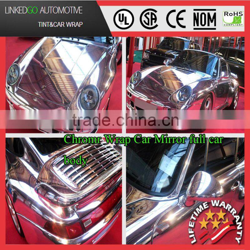 Good Air bubble free wrap 1.52*20M red chrome vinyl car wrap with stretchability vinyl wrap