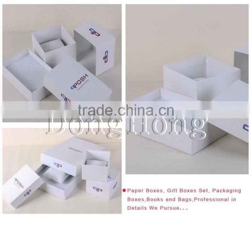 Simple logo printing cardboard jewellery packaging boxes