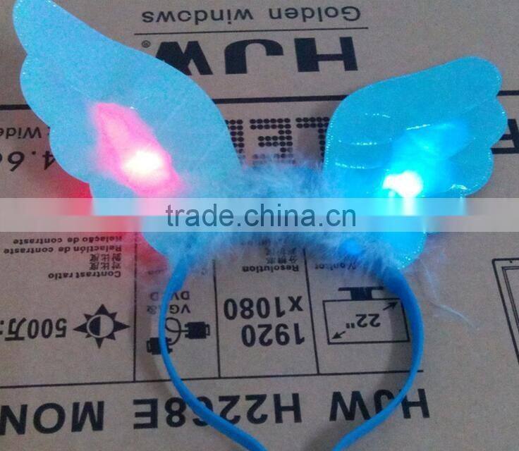 hot sale LED Hair Accessories Flash Ox horn Hairpin Headband for Halloween Party crazy party