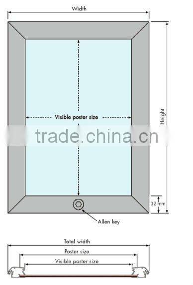A1 A2 A3 A4 round mitred corner picture frame with clip stytle