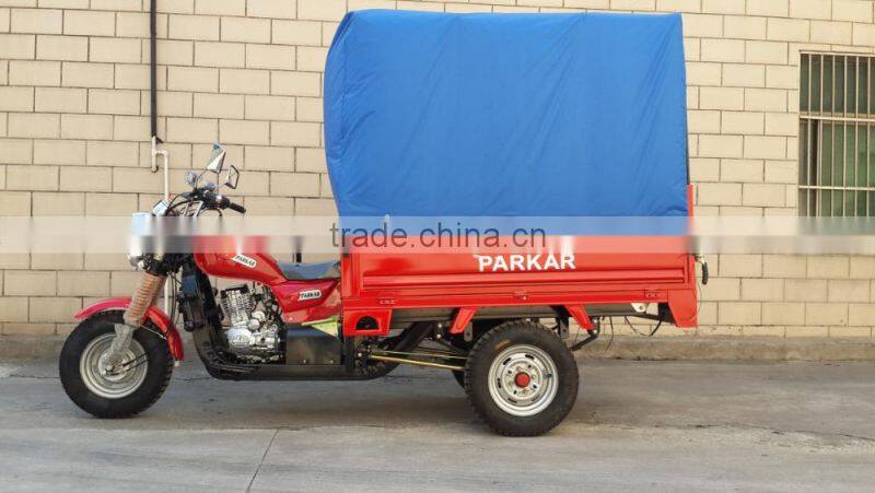 2016 popular Tricycle Cargo with water-proof rear tent 150cc 200cc
