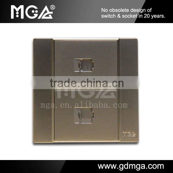 MGA Q7L Series Q-E01 L RJ11 wall socket
