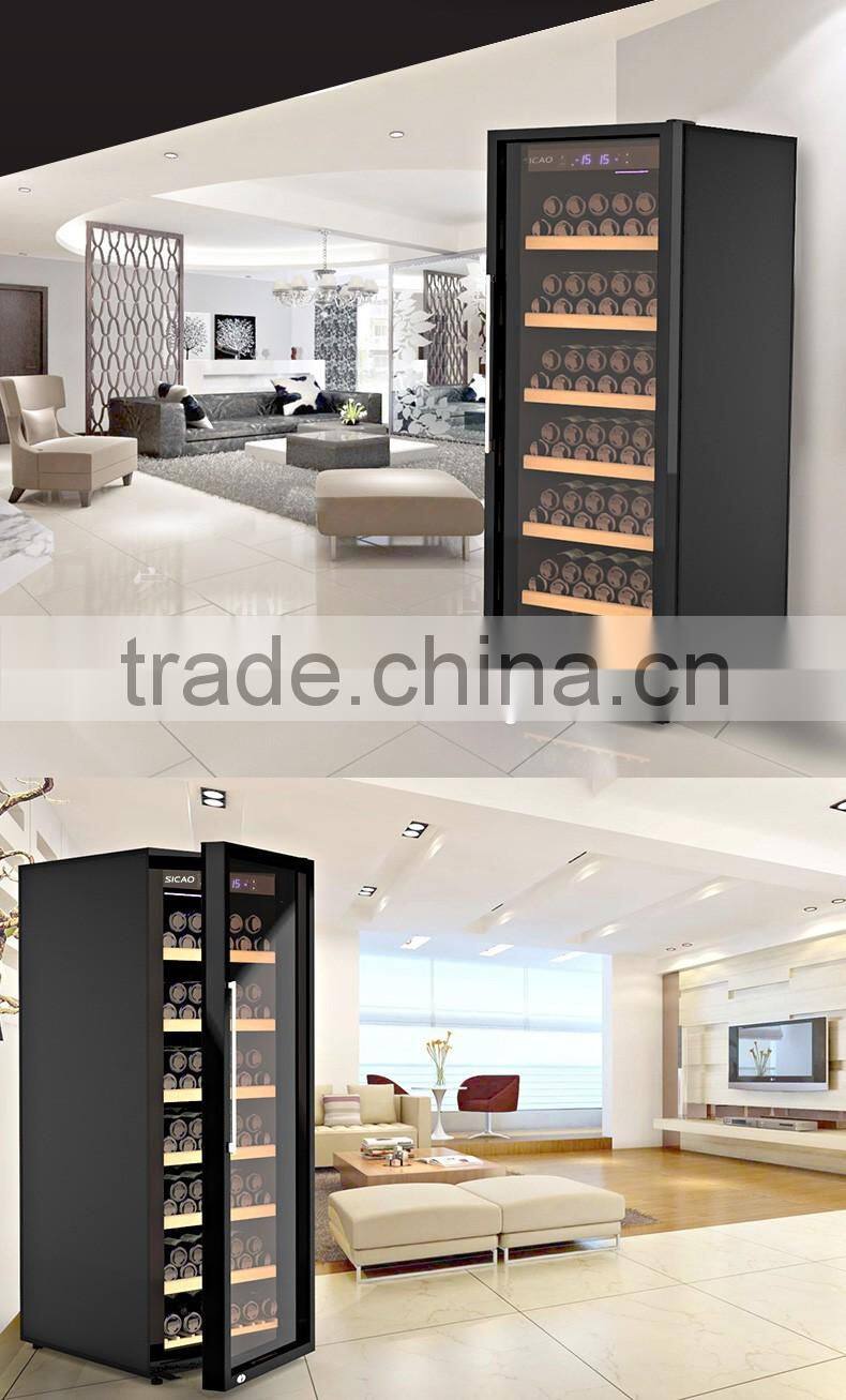 Black Luxury Wine Celler with Single Glass Door