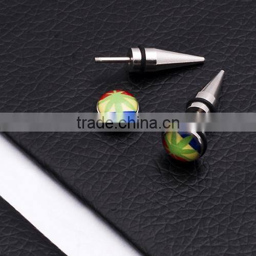 Fashion Stainless Steel Colorful Crystal Body Piercing Jewelry