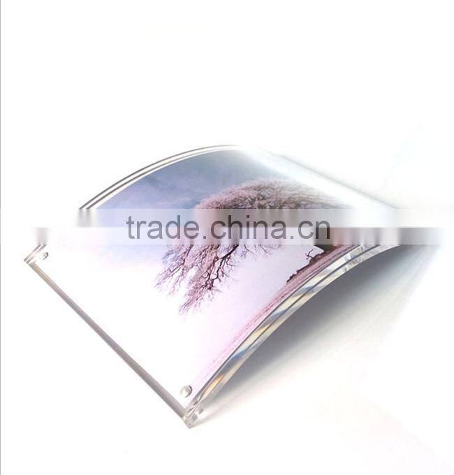 Desktop clear round acrylic photo booth frame wholesale