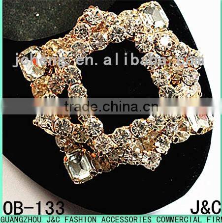 2016 square shaped crystal stone shoe ornament shoe buckle shoe trim