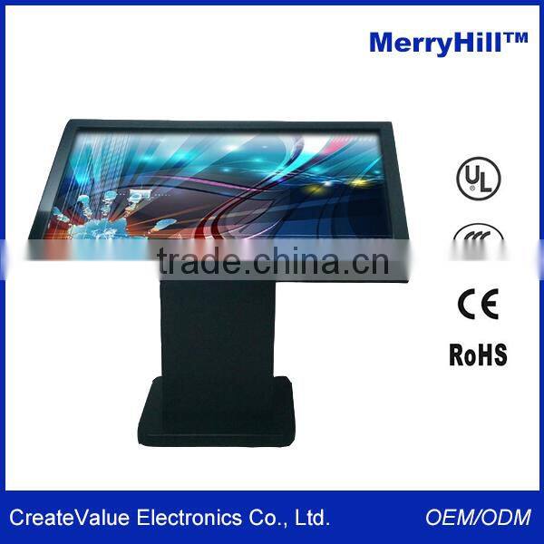 Free Stand Interactive Kiosk 32/42/46/55/65 inch IR Touch Desk Standing All In One PC