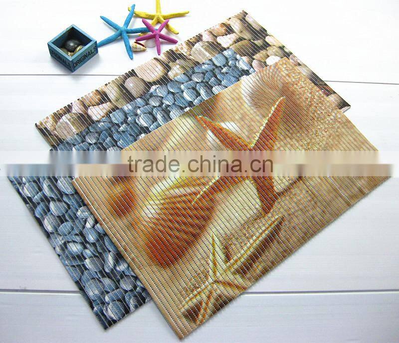 2015 new design pvc foam mat anti slip HD print bathroom mat
