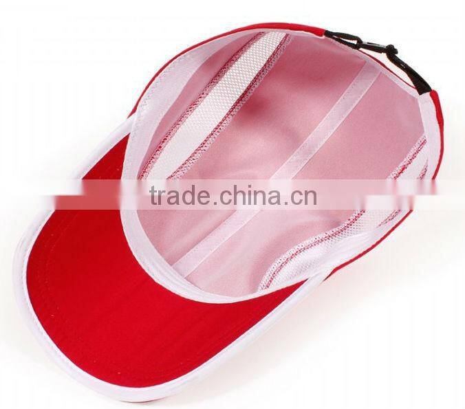 unstructured 6 panel 100%polyester sports hat mesh cap