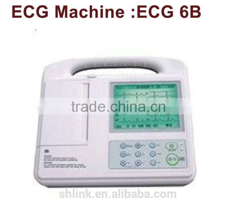 Portable digital ecg machine ECG 6B with printer for sale ECG Monitor