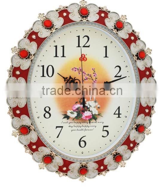 European style design quartz wall clock for home decoration