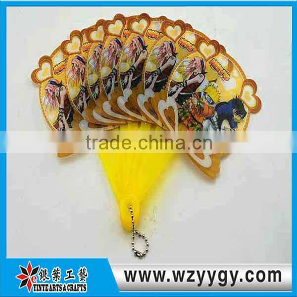 plastic 5 folding pp hand fan for promotional