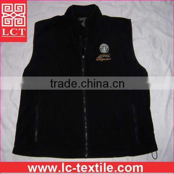 supply 2015 low profit resiliently anti-pill and supersoft Polar Fleece vest with branding embroidery(LCTU0017)