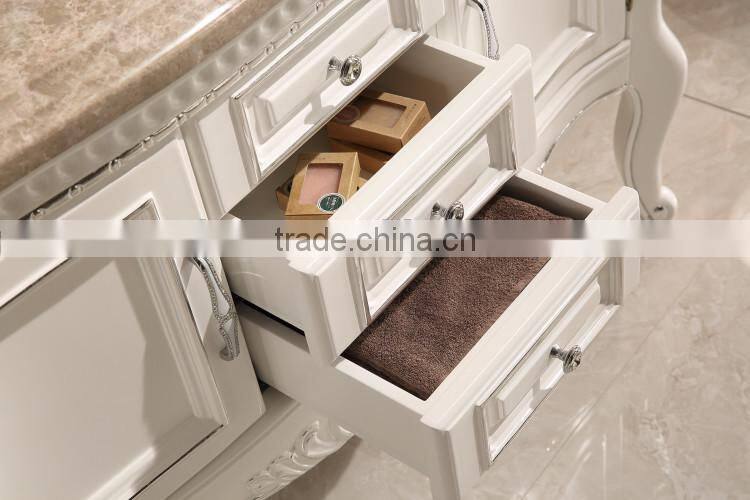 Top fashional custom Ivory white antique bathroom vanity