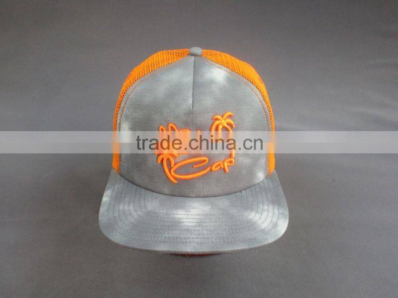 Customer high quality 5 panels snapback hat with 3D Embroidered front lable