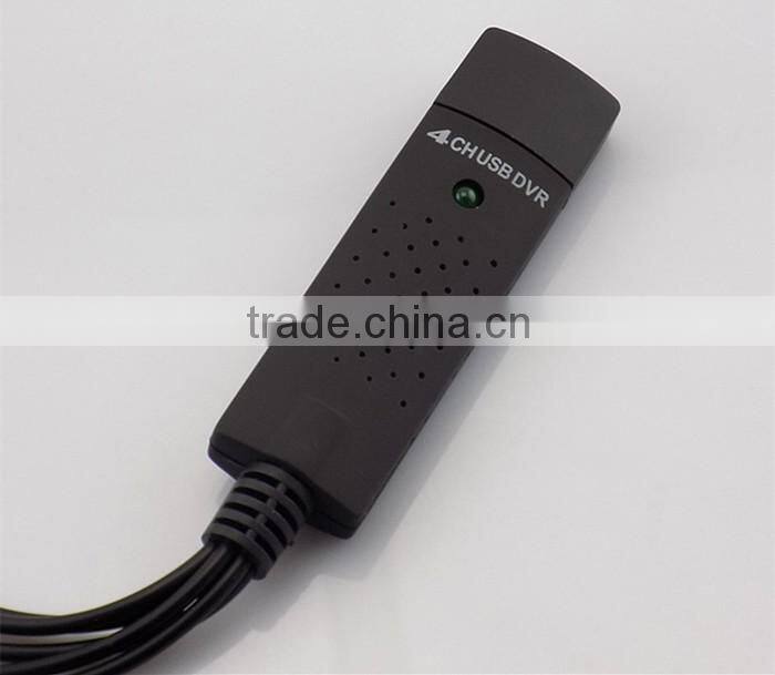 4CH USB 2.0 Video Capture Adapter DVR Card Easier Cap Card Audio AV Video Converter Capture Card Support Window XP/Vista/Win7