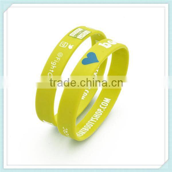2015 promotion item-debossed logo elastic silicone bracelet
