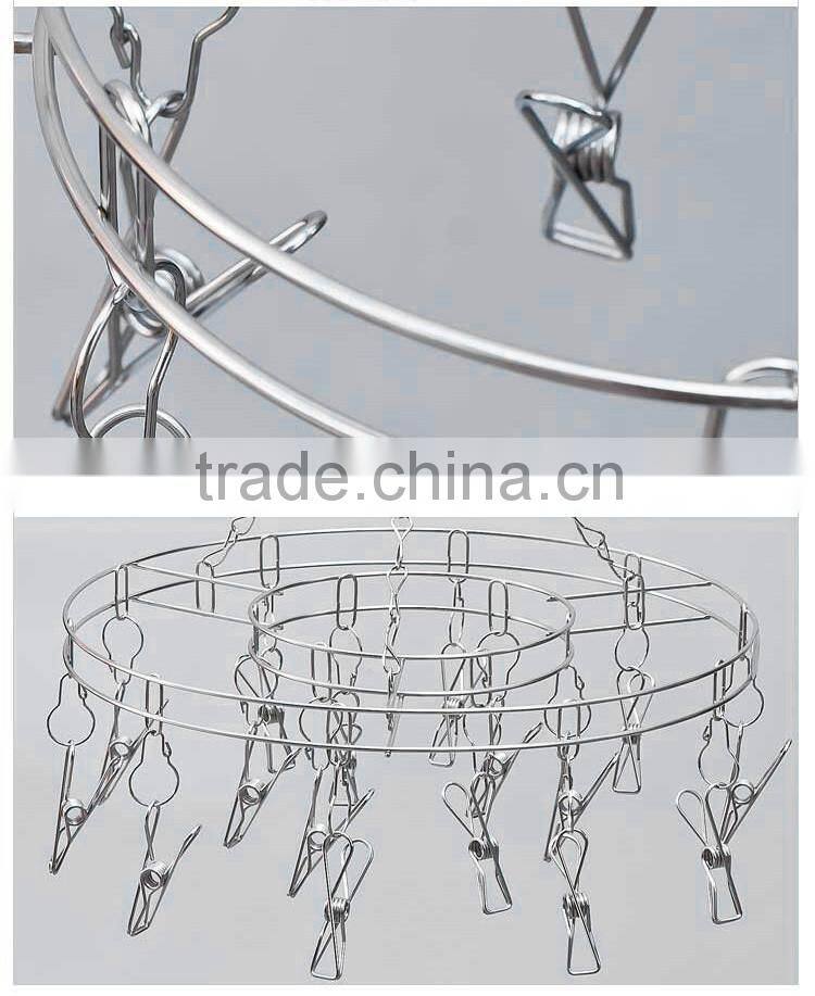 stainless steel hanger with pegs,metal hanger with clips,cloth hanger