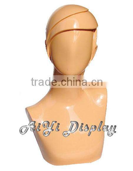 abstract new design skin glossy PP jewelry displays mannequin heads for hat