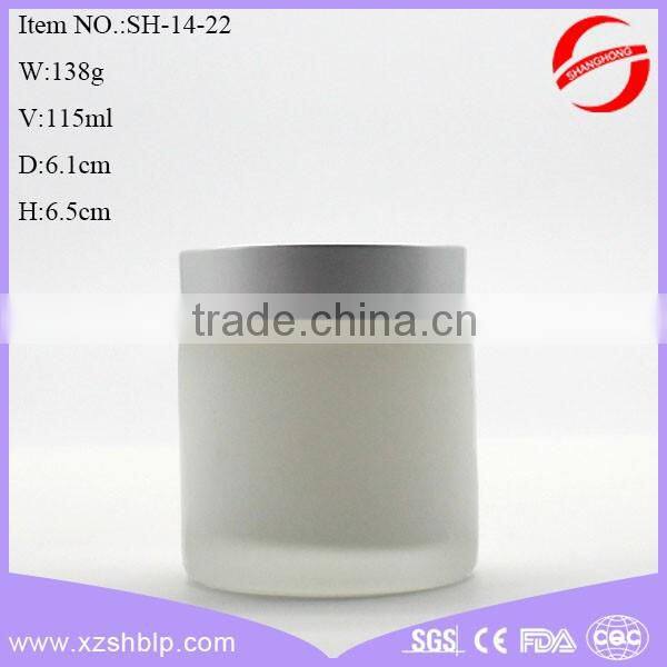 50g glass bottle for skin care cream packing use frosted glass jar for cream with matte silver lid