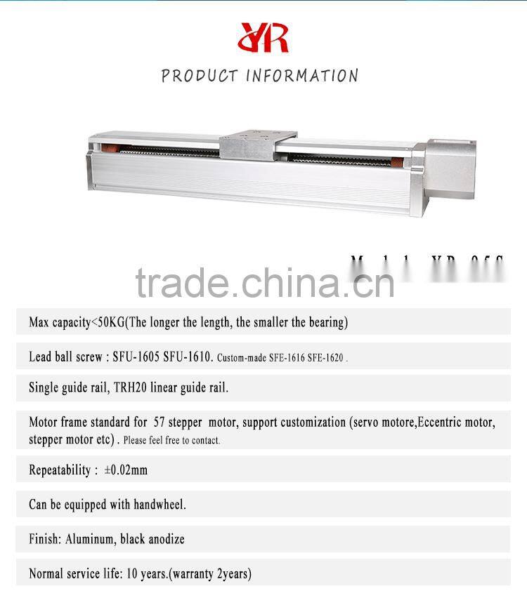 High Precision Long Travel Recirculating Ball Bearing Motorized Machining Linear Stage
