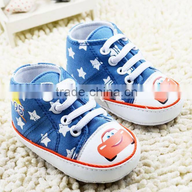 China wholesale korean style child non-slip baby canvas shoes
