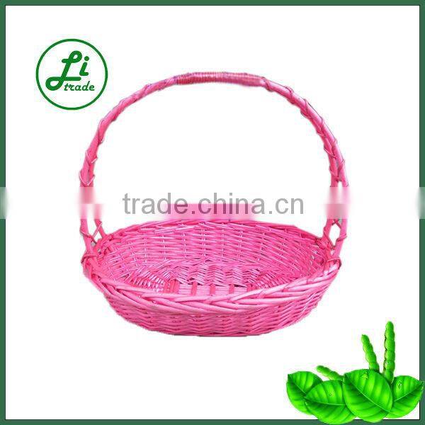 Wine red wicker fruit baskets