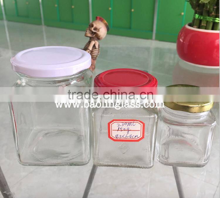 Mini glass spices powder jar with cork