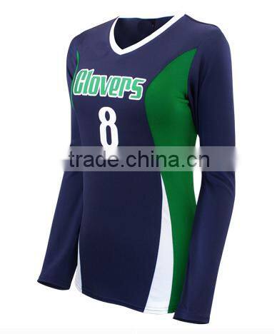 High quality sublimated volleyball uniform designs wholesale volleyball jersey