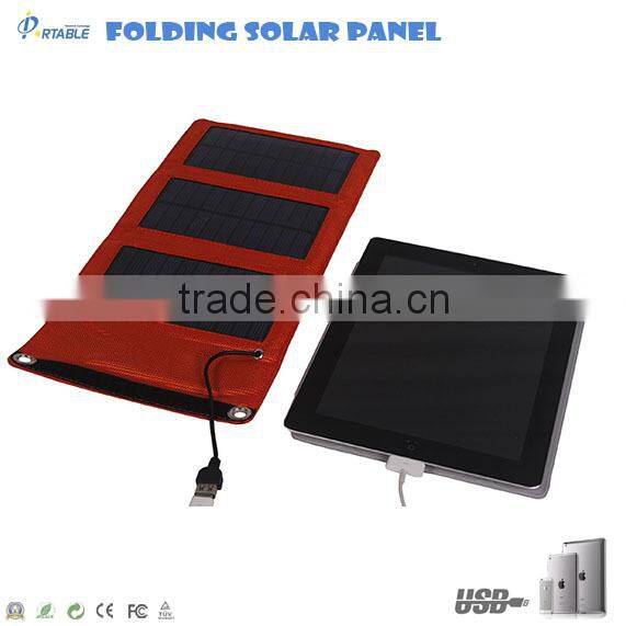 Waterproof 5W folding solar panel charger for hiking