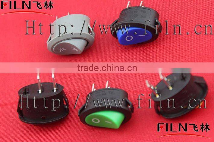 FL3-011 double pole double throw dpdt oval rocker switch kcd2