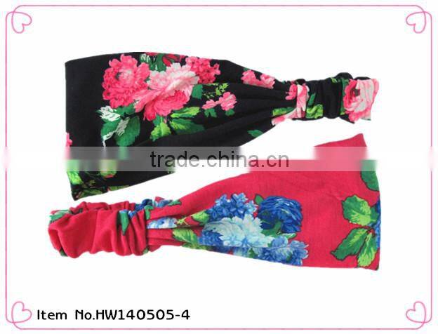 2014 hot sale cheap custom printed elastic headbands