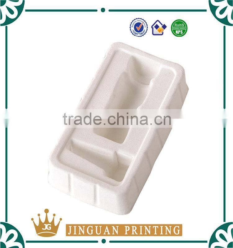 White Flocking PVC Plastic Cosmetic Tray