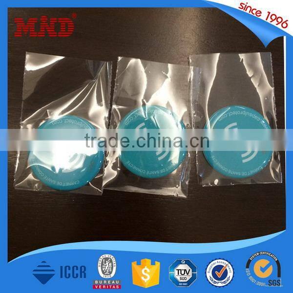 MDE191 NFC practical RFID Epoxy crystal Tag With 3M Adhesive