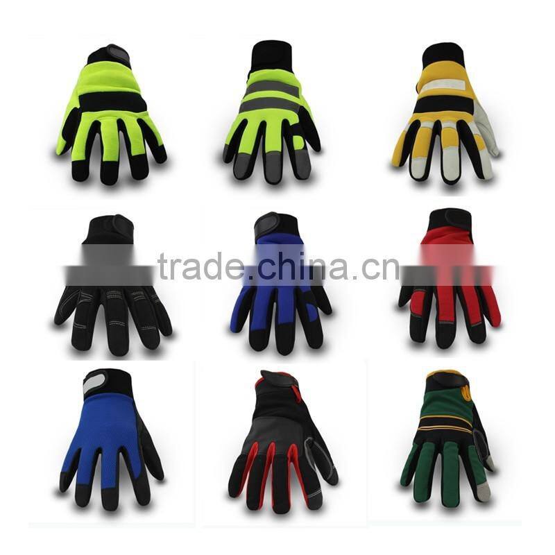 Execellent quality good grib hi-vis color glove for motocycle
