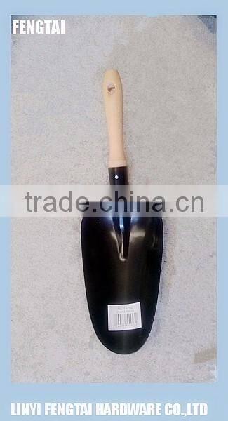 Small Garden Soil Scoop Shovel with Wooden Handle