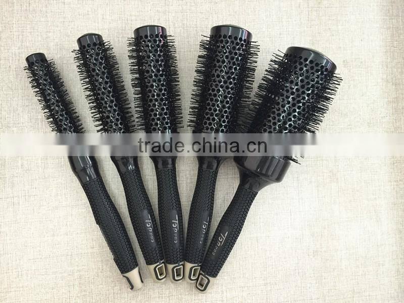 Top quality plastic hair straightener brush hair comb