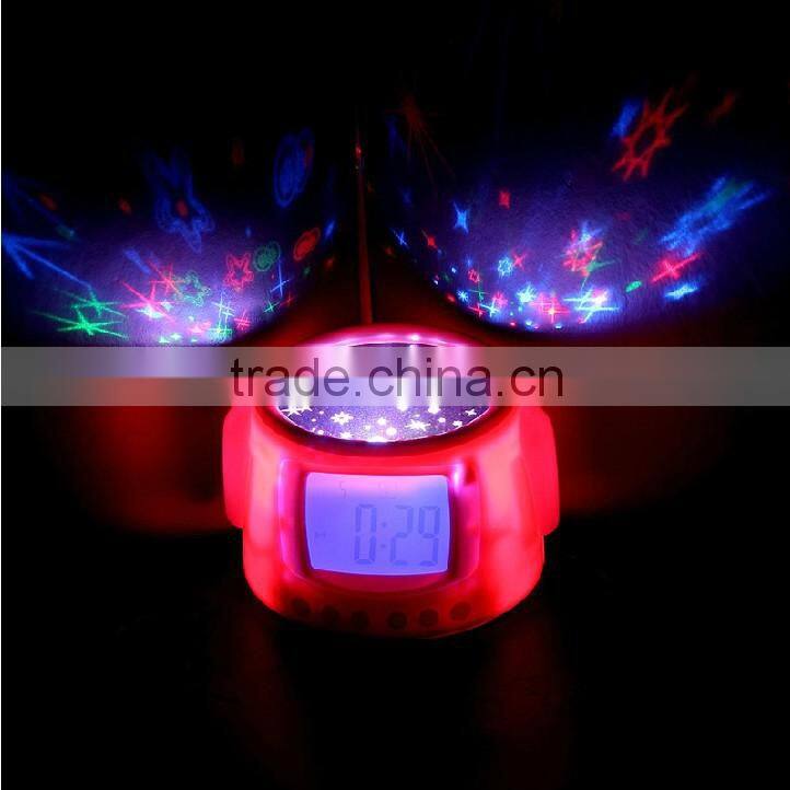 DIY star projection LED alarm clock