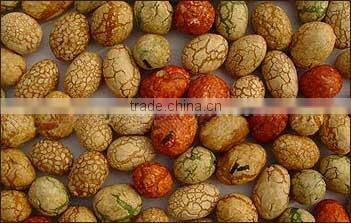 Snack flavoured coated peanuts
