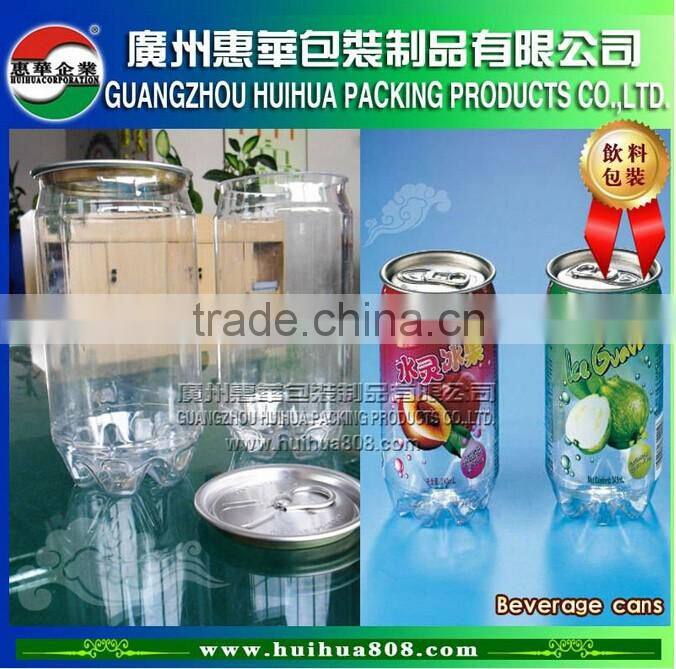wholesale 500ml Transparent PET Plastic Soda Can