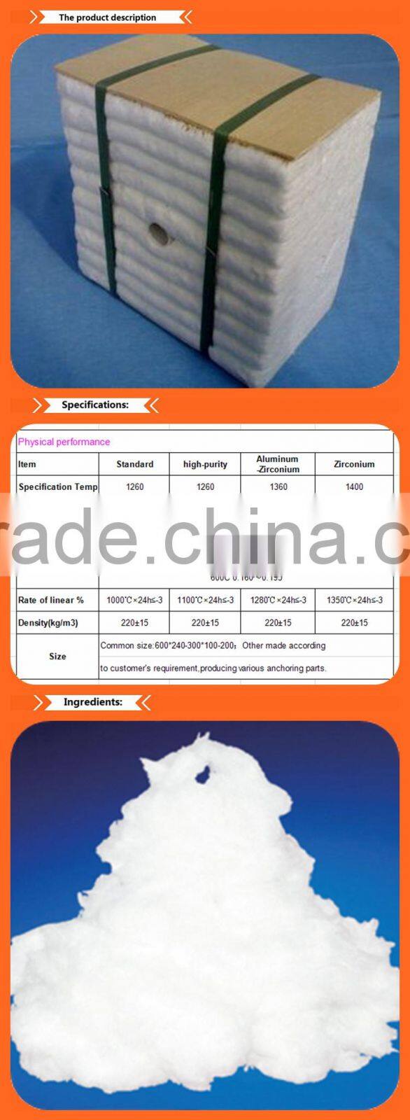 high quality thermal insulation wool module heat oven