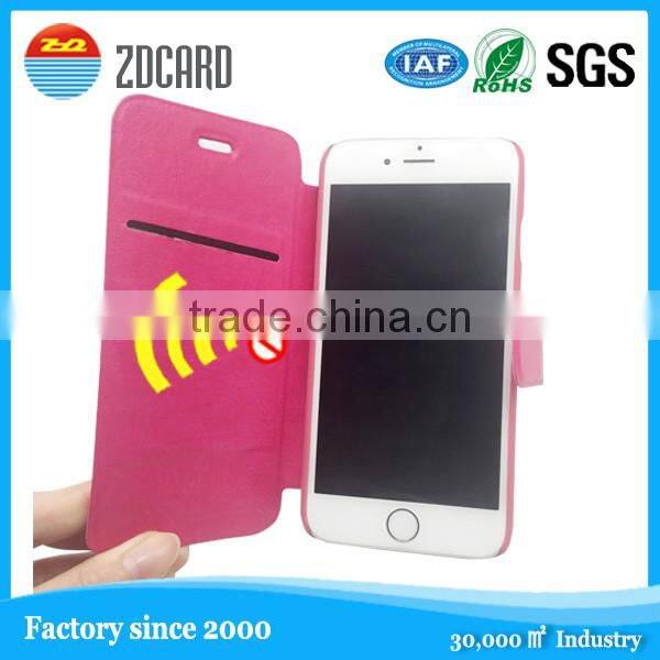 Safety protection cell phone case with RFID blocking business card holder