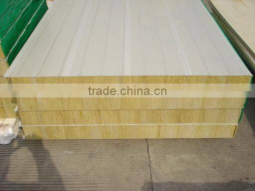 Color Steel Prefab House Using Rock Wool Sandwich Panel