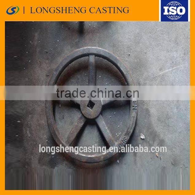ISO9001-2008 Steel Material and V-Belt Type wire rope pulley 4 spokes