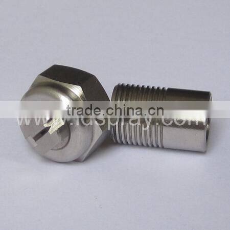 Three-parts quick install flat fan spray jet nozzle