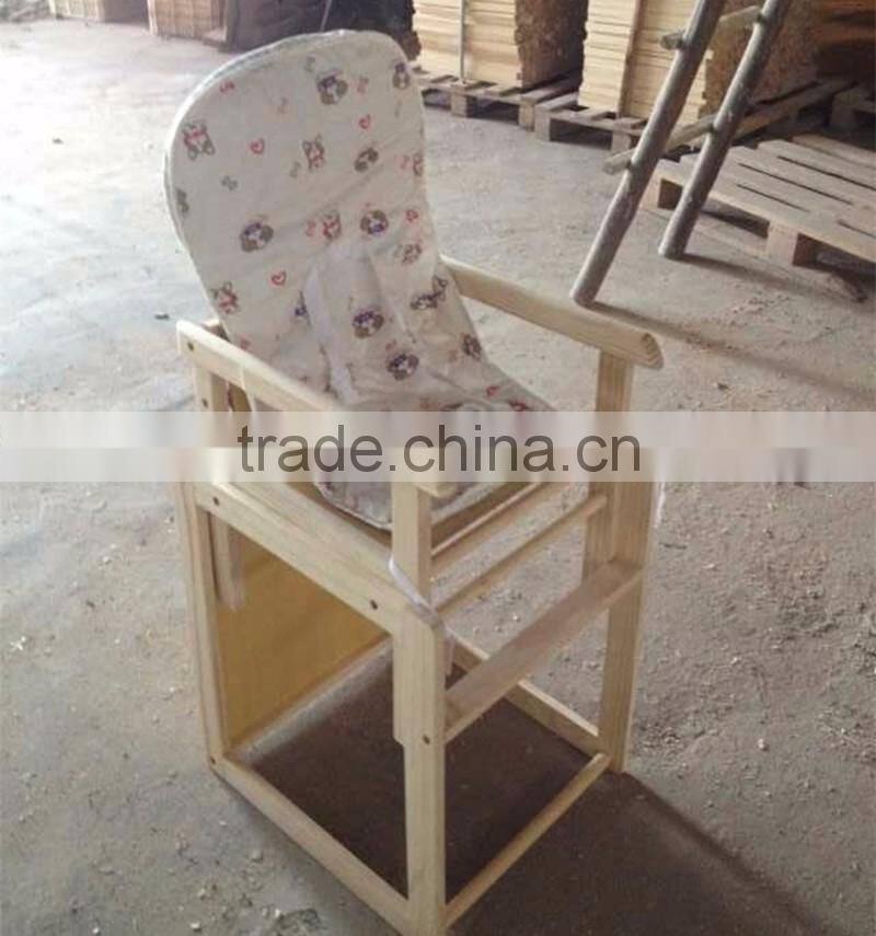 Manufacture wooden baby highchair multi-function baby eating chair